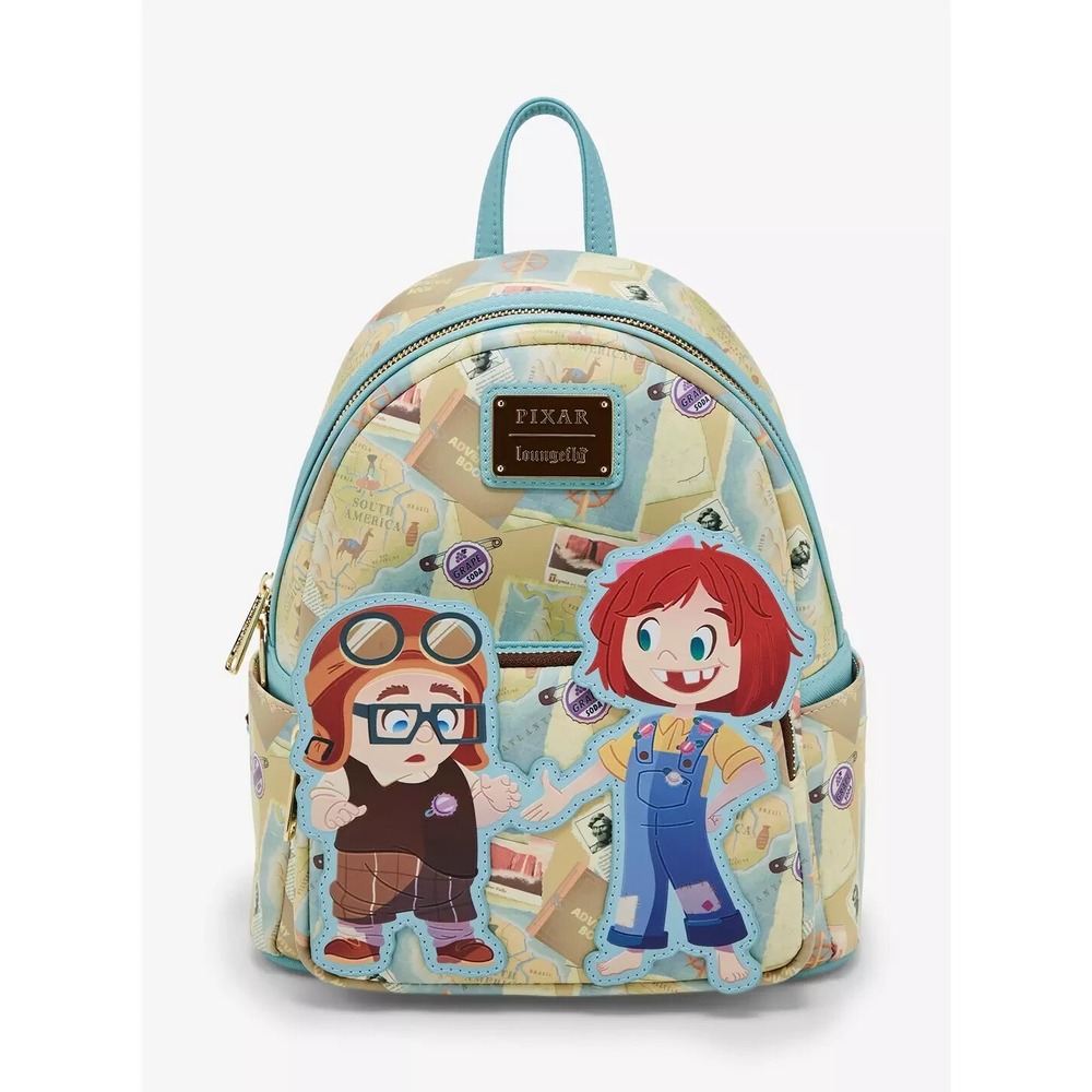 Loungefly Disney‎ Pixar Up Young Carl & Ellie Adventure Mini Backpack Exclusive